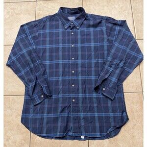 Vintage Pendleton Shirt Men XL Sir Pendleton Fireside Blue Plaid Virgin Wool USA